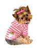 PINK STRIPE CHERRY DOG HOODIE