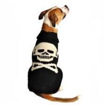 BLACK SKULL DOG SWEATER - Bones Bizzness