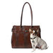 EMBOSSED CROCO MONACO DOG TOTE - CROC BROWN, Carriers - Bones Bizzness