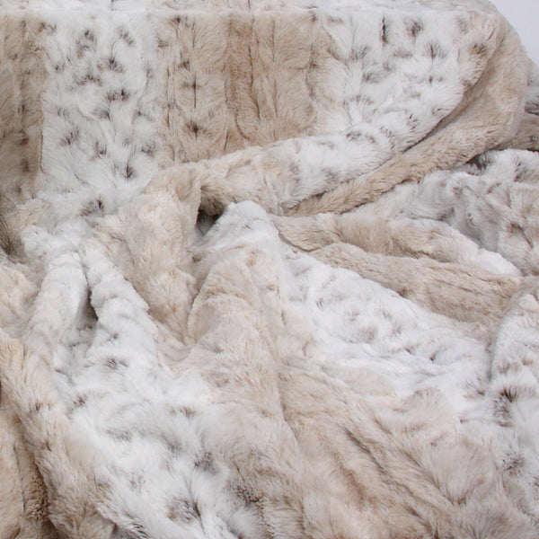 ARCTIC SOFT SNOW LEOPARD SUSAN LANCI DOG BLANKET, Blankets - Bones Bizzness