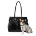 EMBOSSED CROCO MONACO DOG TOTE - CROC BLACK, Carriers - Bones Bizzness