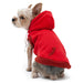 DRAWSTRING DOG HOODIE - RED