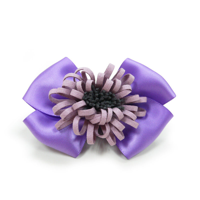 PURPLE FLOWER DOG EASYBOW  2, ACCESSORIES - Bones Bizzness