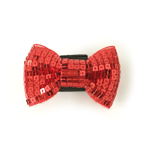 SEQUIN EASYBOW RED DOG BOW 1, ACCESSORIES - Bones Bizzness