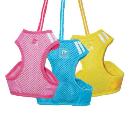 EASYGO BASIC DOG HARNESS PINK BLUE & YELLOW, Harness - Bones Bizzness