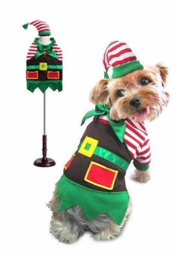 SANTA'S ELF DOG COSTUME, Costume - Bones Bizzness