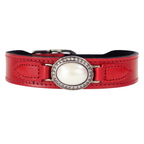 ESTATE IN FERRARI RED DOG COLLAR