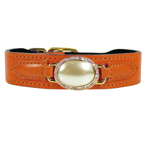 ESTATE IN TANGERINE DOG COLLAR