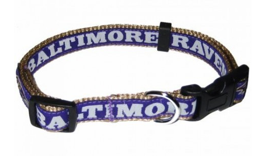 BALTIMORE RAVENS DOG COLLAR – RIBBON, NFL Collars - Bones Bizzness