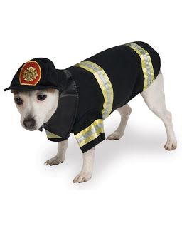 FIRE FIGHTER DOG COSTUME - S/M, Costume - Bones Bizzness