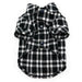 Flannel Button Down Shirt Black, Pajamas - Bones Bizzness