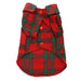 FLANNEL BUTTON DOWN DOG SHIRT - RED/GREEN