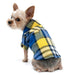 FLANNEL BUTTON DOWN DOG SHIRT - YELLOW/BLUE