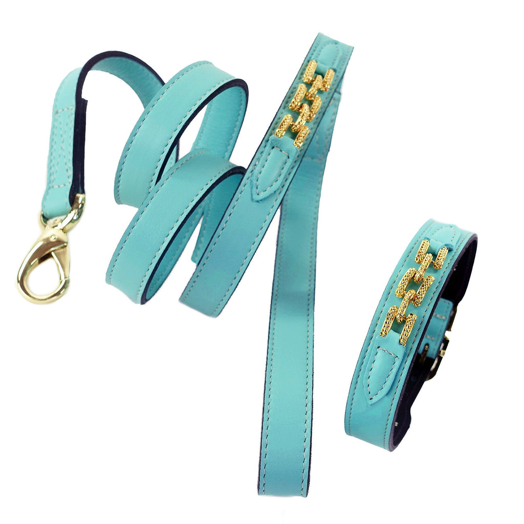 COLONY CLUB DOG LEAD IN SOFT TURQUOISE, Leash - Bones Bizzness