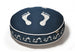 FOOTPRINTS DOG BED - STEEL BLUE/PEARL, Beds - Bones Bizzness