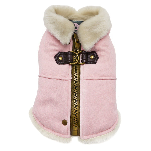 FURRY RUNNER DOG COAT PINK, Sweaters - Bones Bizzness