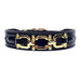 GEORGIA ROSE IN BLACK PATENT & GOLD DOG COLLAR, Collars - Bones Bizzness