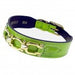 GEORGIA ROSE IN BRIGHT GREEN PATENT & GOLD DOG COLLAR, Collars - Bones Bizzness