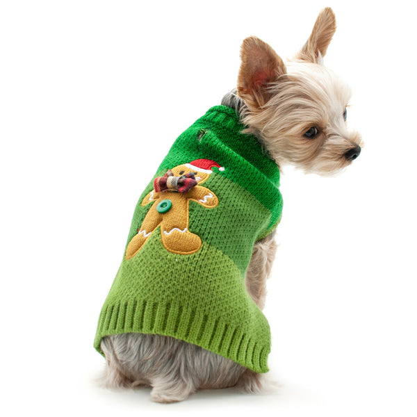 GINGERBREAD SWEATER DOG SWEATER, Pajamas - Bones Bizzness