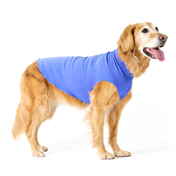 GOLD PAW STRETCH CORNFLOWER BLUE DOG FLEECE