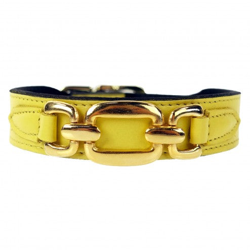 GOOD AS GOLD IN CANARY YELLOW DOG COLLAR