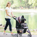 REGAL PLUS PET STROLLER - GREY, STROLLERS - Bones Bizzness