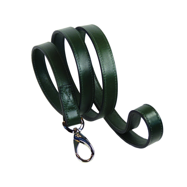 BELMONT DOG LEAD IN IVY GREEN & NICKEL, Leash - Bones Bizzness