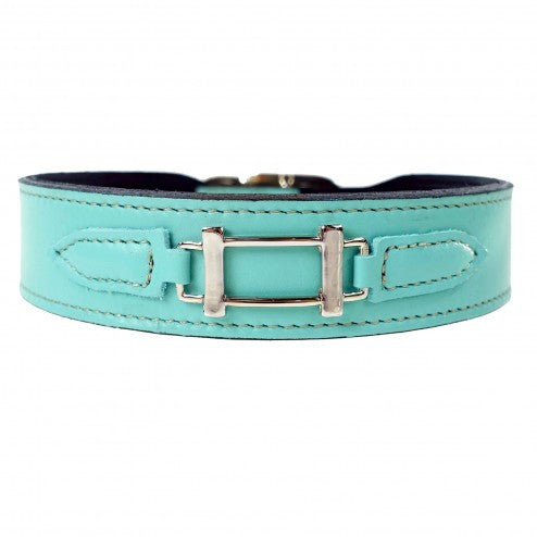 HAMILTON COLLECTION IN TURQUOISE DOG COLLAR, Collars - Bones Bizzness