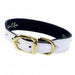 HAMILTON COLLECTION IN WHITE PATENT DOG COLLAR, Collars - Bones Bizzness