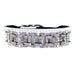 HAUTE COUTURE ART DECO DOG LEAD IN WHITE PATENT/NICKEL, Leash - Bones Bizzness