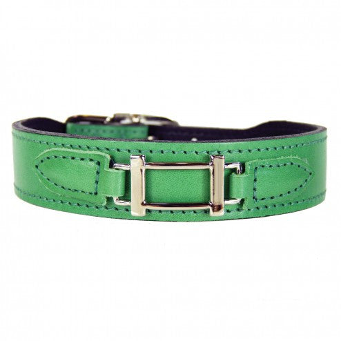 HAMILTON COLLECTION IN KELLY GREEN DOG COLLAR, Collars - Bones Bizzness