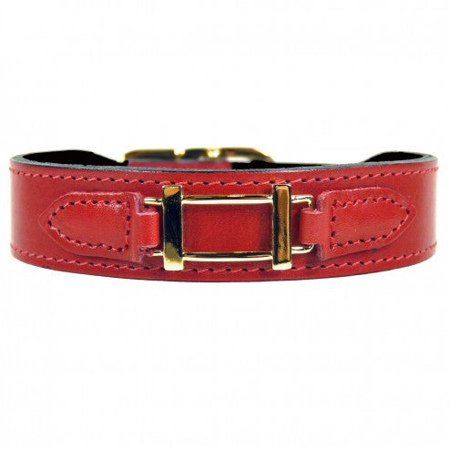 HAMILTON COLLECTION IN FERRARI RED DOG COLLAR, Collars - Bones Bizzness