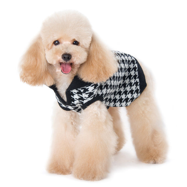 HOUNDSTOOTH DOG SWEATER, Sweaters - Bones Bizzness