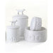 WHITE WOOF DOG BOWLS & TREAT JARS, Bowls - Bones Bizzness