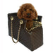 KATE QUILTED DOG CARRIER CHOCOLATE