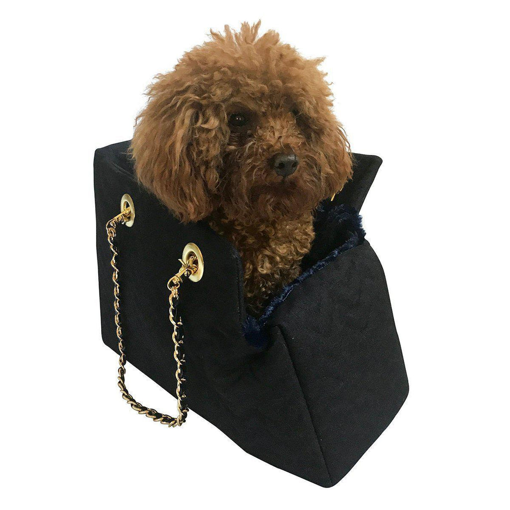 KATE QUILTED DOG CARRIER DENIM