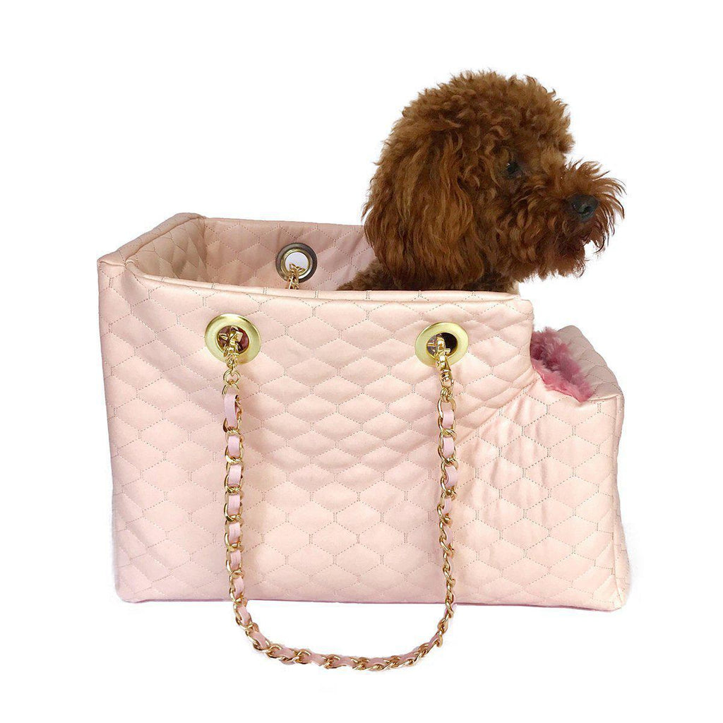 KATE QUILTED DOG CARRIER PINK