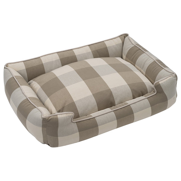 BUFFALO CHECK PUDDY LOUNGE DOG BED, Beds - Bones Bizzness