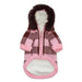 PINK LUX CHECKER SWEATER DOG COAT, Coats - Bones Bizzness