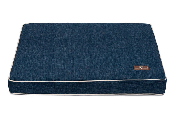 DENIM MEMORY FOAM PILLOW DOG BED