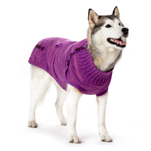 PURPLE MULTIWAY SWEATER, Sweaters - Bones Bizzness