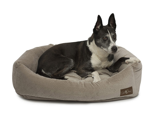 HENNA TAUPE NAPPER DOG BED, Beds - Bones Bizzness