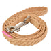 LUCCA DOG LEAD - DARK PINK / BEIGE