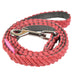 LUCCA DOG LEAD - DARK PINK / BEIGE