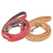 LUCCA DOG LEAD - DARK PINK / BEIGE