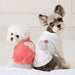 JANELLE DOG SHIRT - CORAL / CREAM