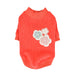 JANELLE DOG SHIRT - CORAL / CREAM