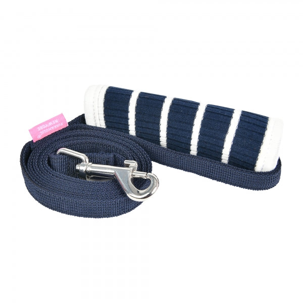 CORDELLA DOG LEAD - OFF WHITE / NAVY