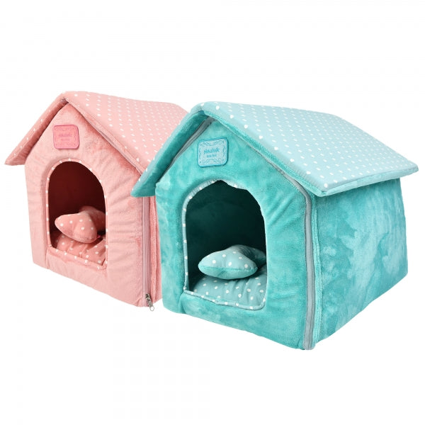 PALOMA DOG HOUSE - INDIAN PINK / MINT