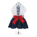 NAUTICAL DOG DRESS WITH MATCHING LEASH, Dress - Bones Bizzness